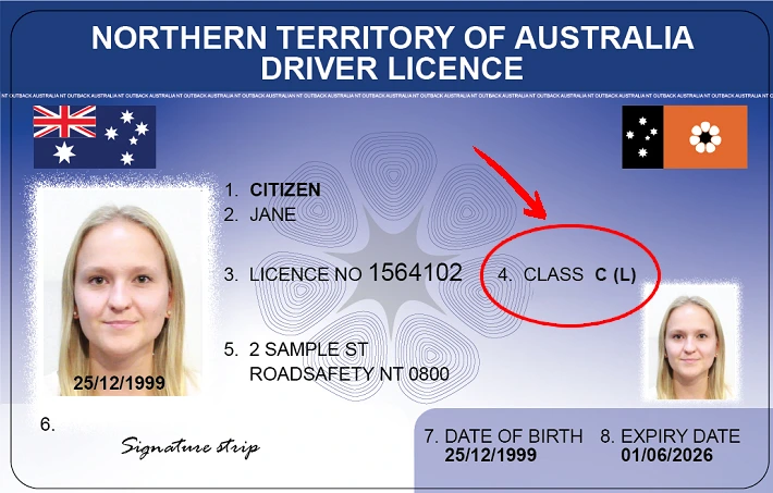 Learners Licence Northern Territory, Northern Territory Drivers Licence