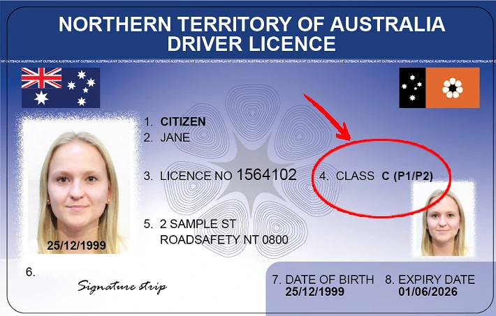 Provisional licence Northern Territory, Northern Territory Drivers Licence